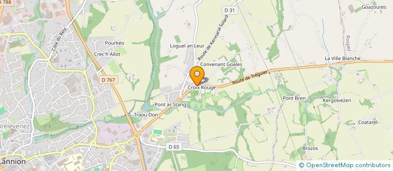 localisation de l'entreprise JET COUVERTURE  LANNION