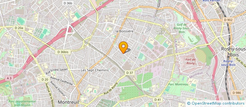 localisation de l'entreprise JET-PHOTO à MONTREUIL