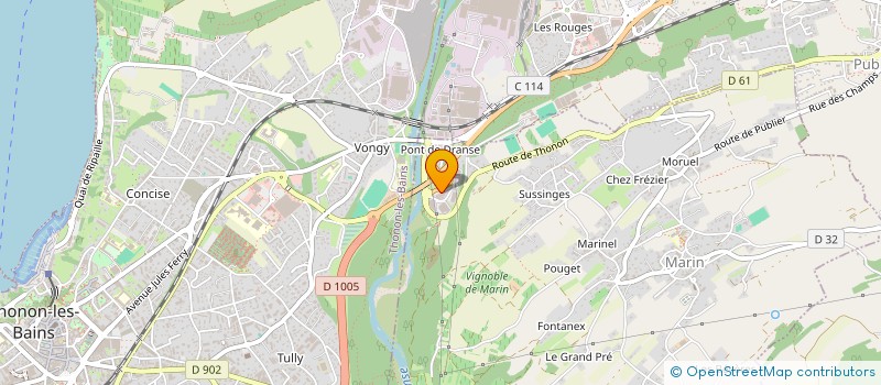 localisation de l'entreprise JET'PUB 74  MARIN