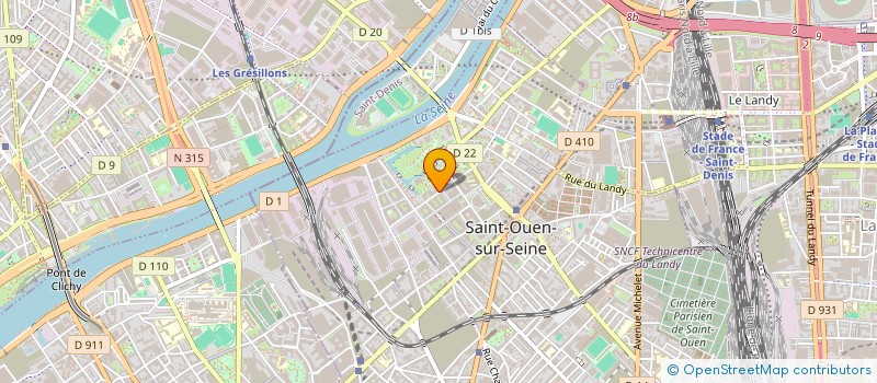 localisation de l'entreprise JET SERVICE à SAINT-OUEN-SUR-SEINE