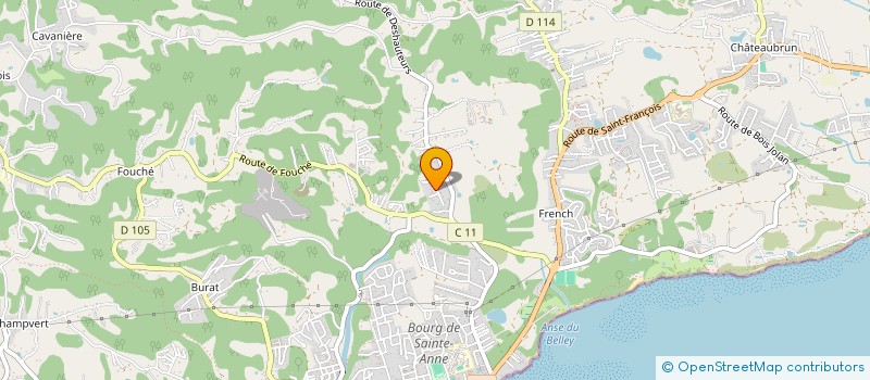 localisation de l'entreprise JET SURF GUADELOUPE  SAINTE-ANNE