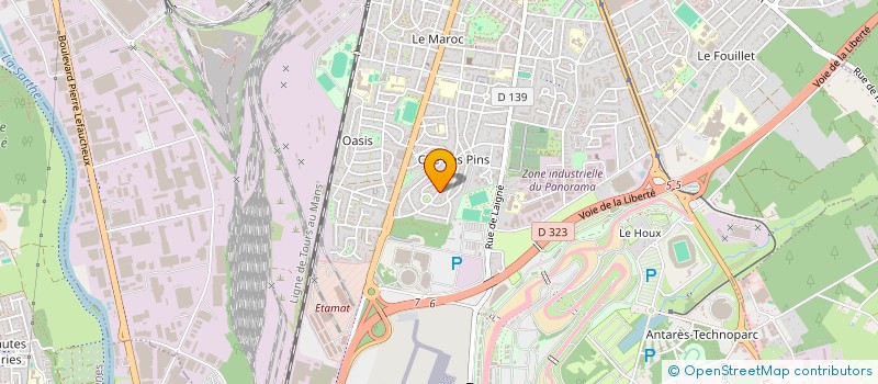 localisation de l'entreprise JET TRANSPORT à LE MANS