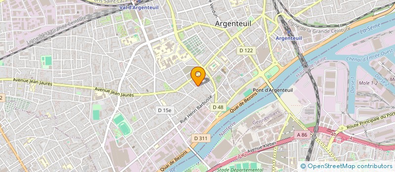 localisation de l'entreprise JET TRICOT à ARGENTEUIL