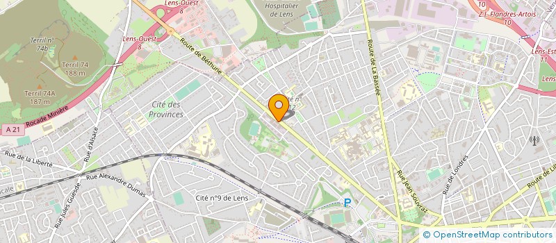 localisation de l'entreprise JETRANSPORT à LENS