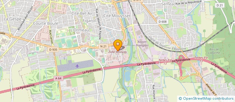 localisation de l'entreprise JETSET à TARBES
