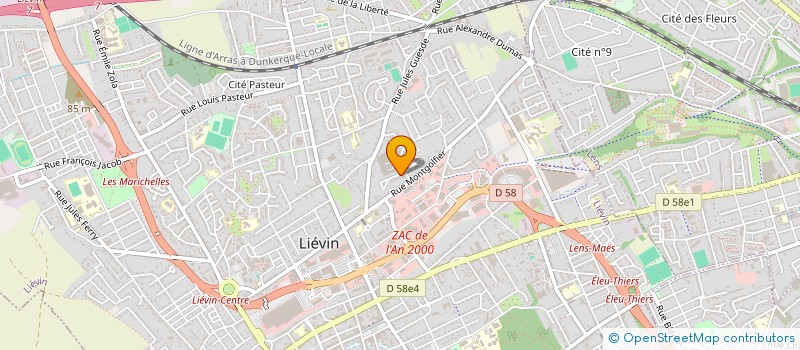 localisation de l'entreprise JEUDIREVE  LIEVIN