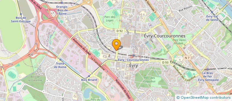 localisation de l'entreprise JEUNACTIO SENART à EVRY-COURCOURONNES