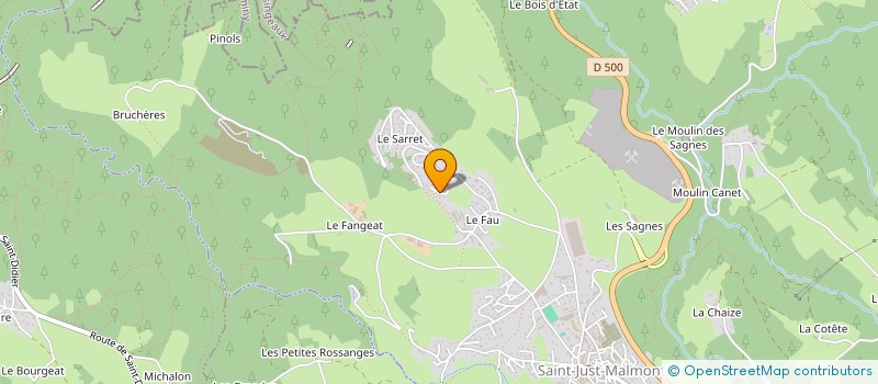 localisation de l'entreprise JEUNE GARDE FEMININE ST JUST MALMONT  BAS-EN-BASSET