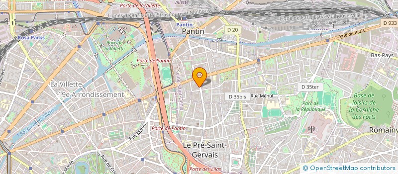 localisation de l'entreprise JEUNE ORGANIS.NOUVEAUX ARTISTES SOLIDAIR à PANTIN