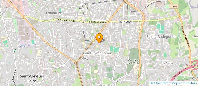 localisation de l'entreprise JEUNE VAL DE LOIRE (JVL)  TOURS