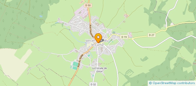 localisation de l'entreprise JEUNES AGRICULTEURS DE VERCEL  VERCEL-VILLEDIEU-LE-CAMP