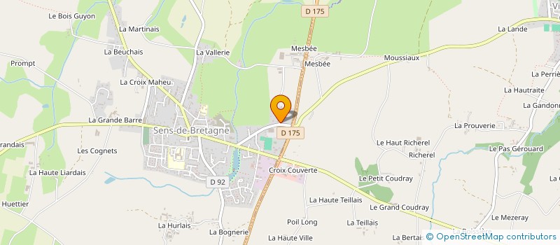 localisation de l'entreprise JEUNES AGRICULTEURS DU PAYS D'AUBIGNE  SENS-DE-BRETAGNE