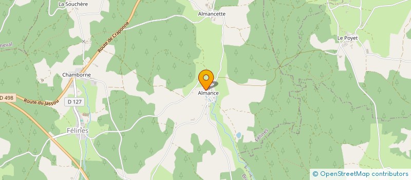 localisation de l'entreprise JEUNES AGRICULTEURS LA CHAISE DIEU  FELINES