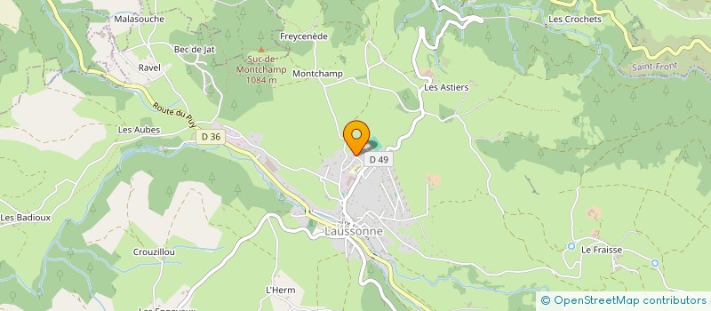 localisation de l'entreprise JEUNES AGRICULTEURS ST JULIEN  LAUSSONNE