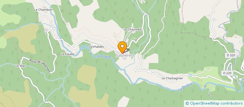 localisation de l'entreprise JEUNES DES CEVENNES  SABLIERES