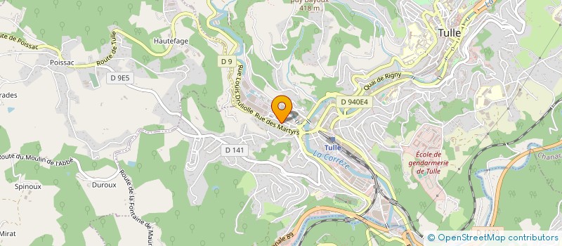 localisation de l'entreprise JEUNES ET AMIS DES JEUNES DE SOUILHAC  TULLE