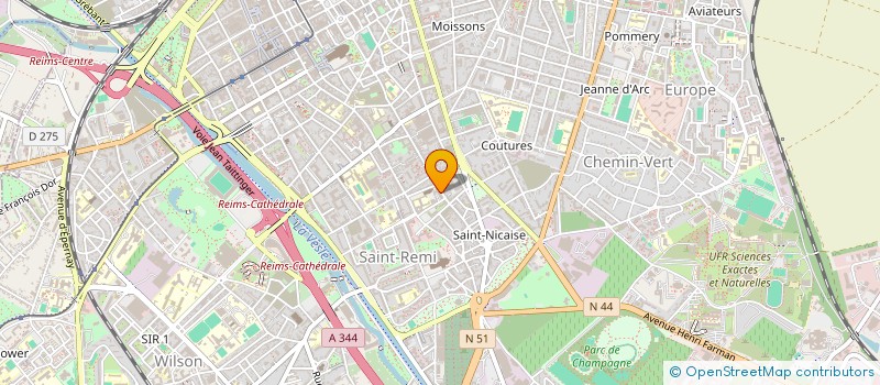 localisation de l'entreprise JEUNES EUROPEENS-REIMS à REIMS