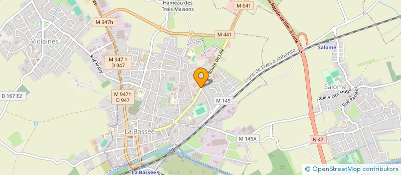 localisation de l'entreprise JEUNES SAPEURS-POMPIERS DES WEPPES  LA BASSEE