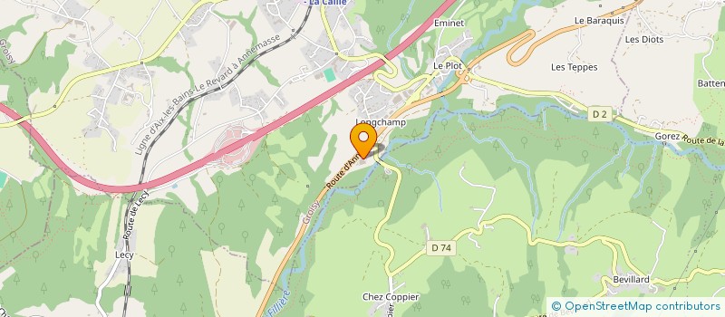 localisation de l'entreprise JEUNES SAPEURS POMPIERS THORENS-GROISY  GROISY