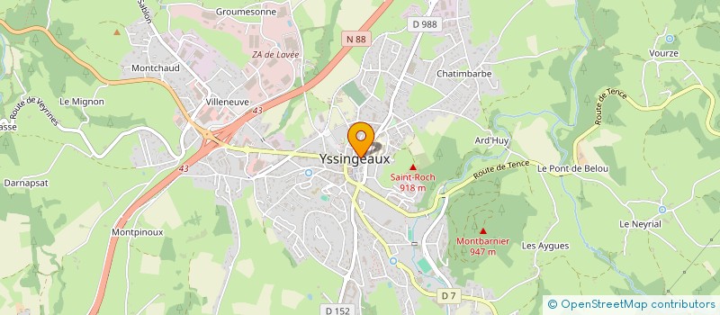 localisation de l'entreprise JEUNES TREKKEURS à YSSINGEAUX