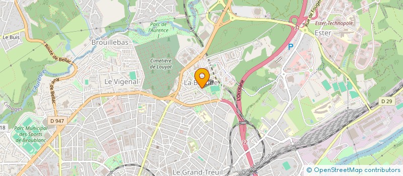 localisation de l'entreprise JEUNESSE ACTIVE DE LA BASTIDE à LIMOGES