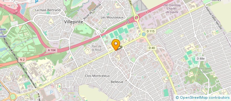localisation de l'entreprise JEUNESSE ADDICTION SOLIDARITE à VILLEPINTE