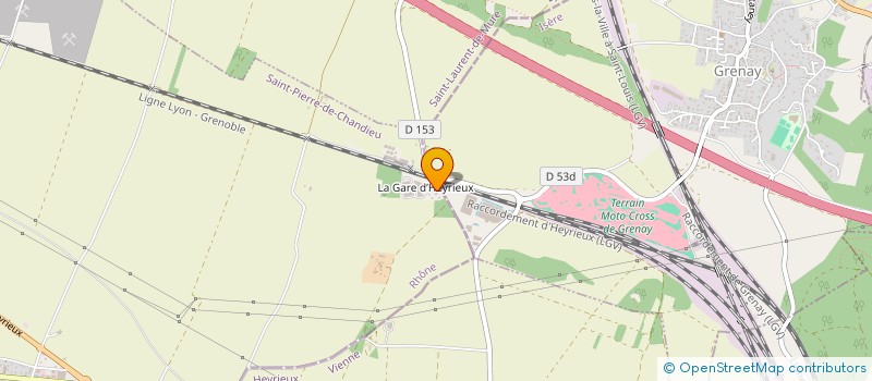 localisation de l'entreprise JEUNESSE ATHLETIQUE D'HEYRIEUX BASKET-BALL  SAINT-PIERRE-DE-CHANDIEU