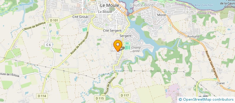 localisation de l'entreprise JEUNESSE ATHLETIQUE MOULIENNE à LE MOULE