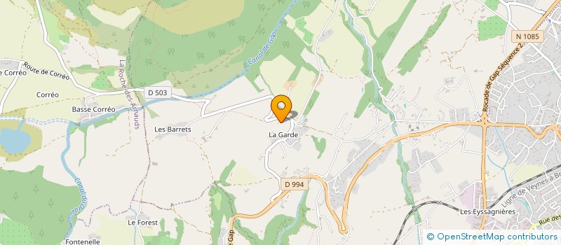 localisation de l'entreprise JEUNESSE DE LA GARDE  GAP