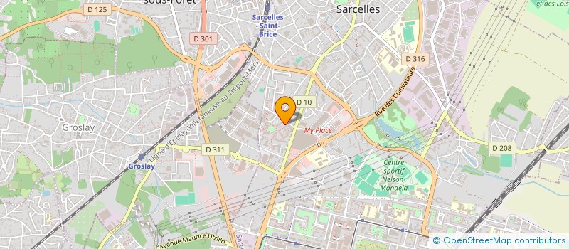 localisation de l'entreprise JEUNESSE ETERNELLE à SARCELLES