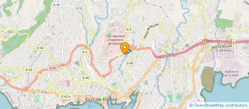 localisation de l'entreprise JEUNESSE FOYALAISE EN ACTION à FORT-DE-FRANCE