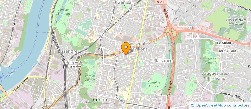 localisation de l'entreprise JEUNESSE HAUTS DE GARONNE à CENON