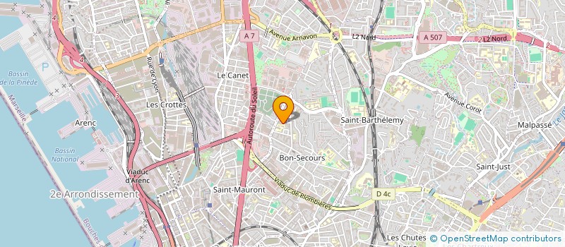 localisation de l'entreprise JEUNESSE OLYMPIQUE SAINT GABRIEL à MARSEILLE