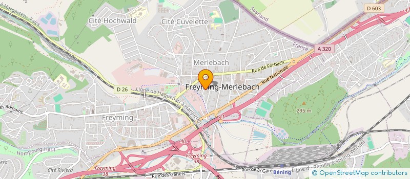 localisation de l'entreprise JEUNESSE OUVRIERE CHRETIENNE  FREYMING-MERLEBACH