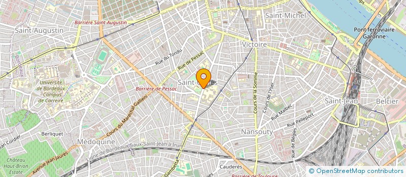 localisation de l'entreprise JEUNESSE OUVRIERE CHRETIENNE - SECTION DEPARTEMENTALE DE LA GIRONDE  BORDEAUX