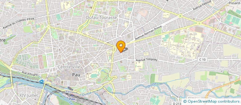 localisation de l'entreprise JEUNESSE OUVRIERE DU BEARN à PAU