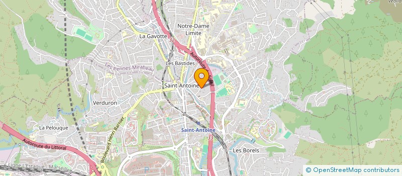 localisation de l'entreprise JEUNESSE SPORTIVE ARMENIENNE ST ANTOINE à MARSEILLE 15EME