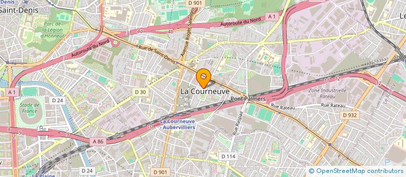localisation de l'entreprise JEUNESSE SPORTIVE COURNEUVE 5 à LA COURNEUVE