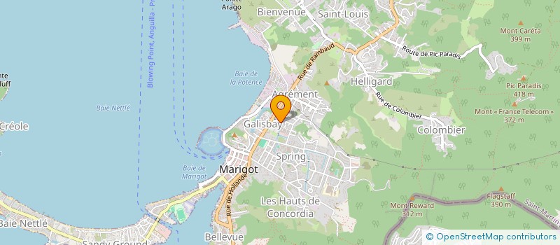 localisation de l'entreprise JEUNESSE SPORTIVE DES CARAIBES à SAINT-MARTIN
