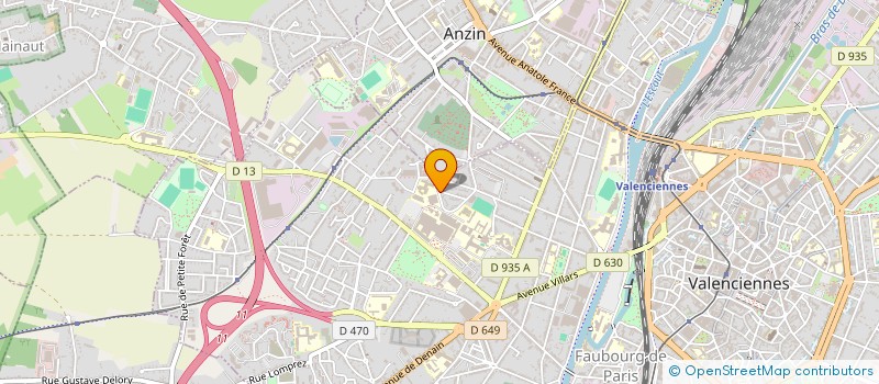 localisation de l'entreprise JEUNESSE SPORTIVE DES CHEMINOTS DE VALENCIENNES  VALENCIENNES