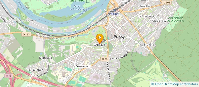 localisation de l'entreprise JEUNESSE SPORTIVE FEMININE DE POISSY  POISSY