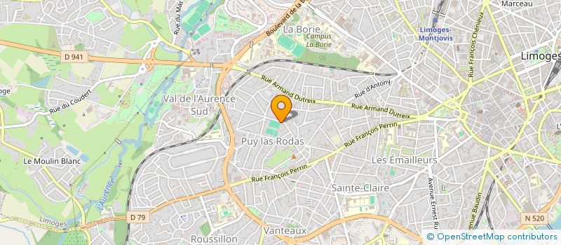localisation de l'entreprise JEUNESSE SPORTIVE LAFARGE à LIMOGES