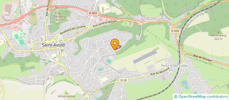 localisation de l'entreprise JEUNESSE SPORTIVE WENHECK CARRIERE  SAINT-AVOLD