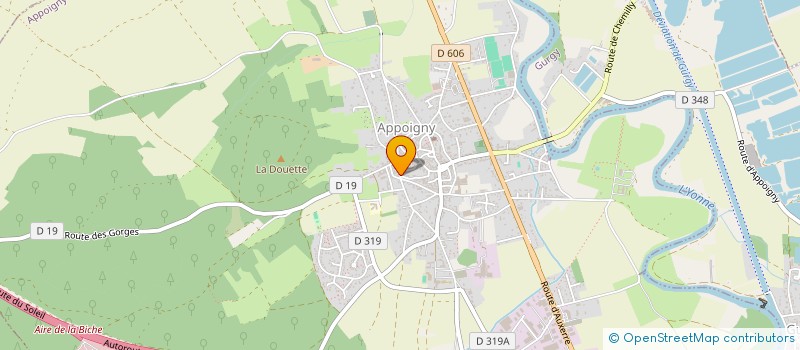 localisation de l'entreprise JEUNESSES MUSICALES DE FRANCE - ASSOCIATION DEPARTEMENTALE YONNE  APPOIGNY