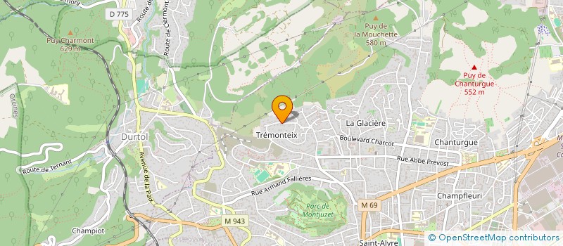 localisation de l'entreprise JEUNESSES MUSICALES DE FRANCE CLERMONT-FERRAND PUY-DE-DOME  CHAMALIERES