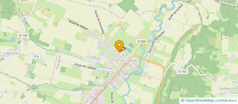 localisation de l'entreprise JEUNESSES MUSICALES DE FRANCE DU DEPARTEMENT DES HAUTES PYRENEES  TRIE-SUR-BAISE