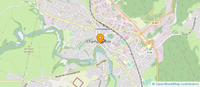 localisation de l'entreprise JEUNET VETTORELLO  CHAMPAGNOLE