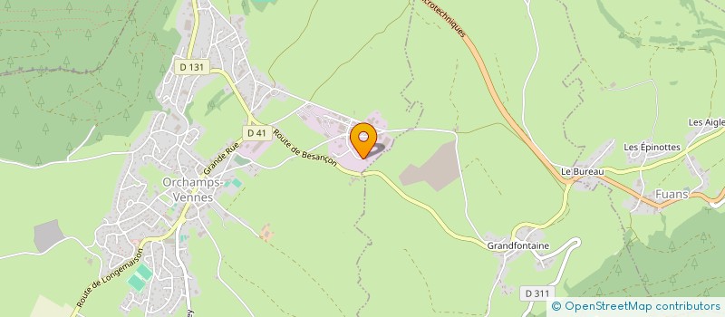 localisation de l'entreprise JEUNOT BTP  ORCHAMPS-VENNES