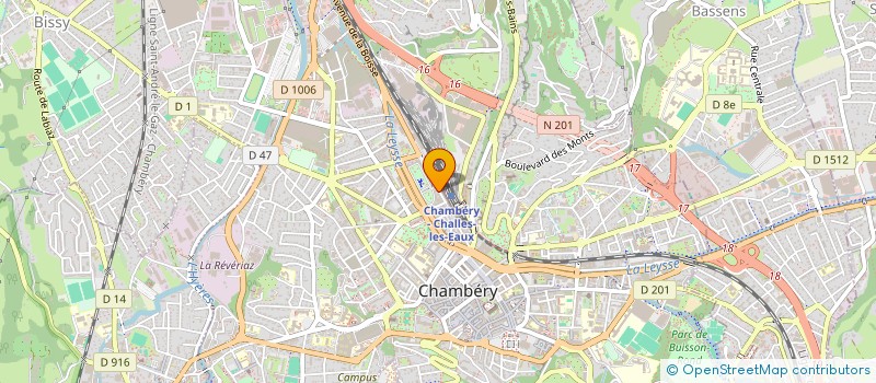 localisation de l'entreprise JEUX 73 à CHAMBERY