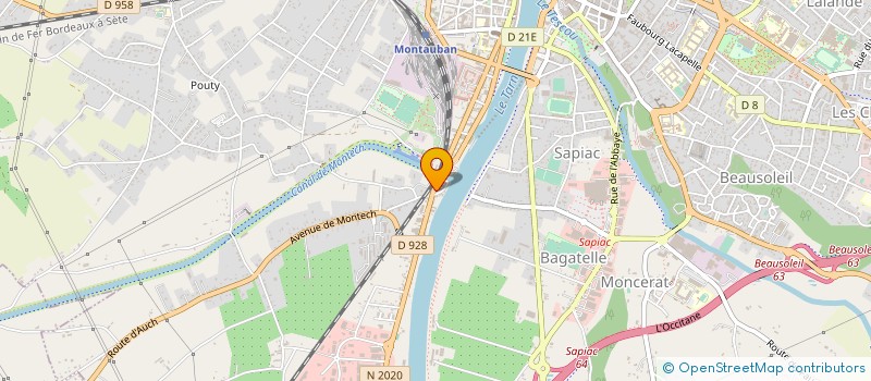 localisation de l'entreprise JEVAL GUIET à MONTAUBAN